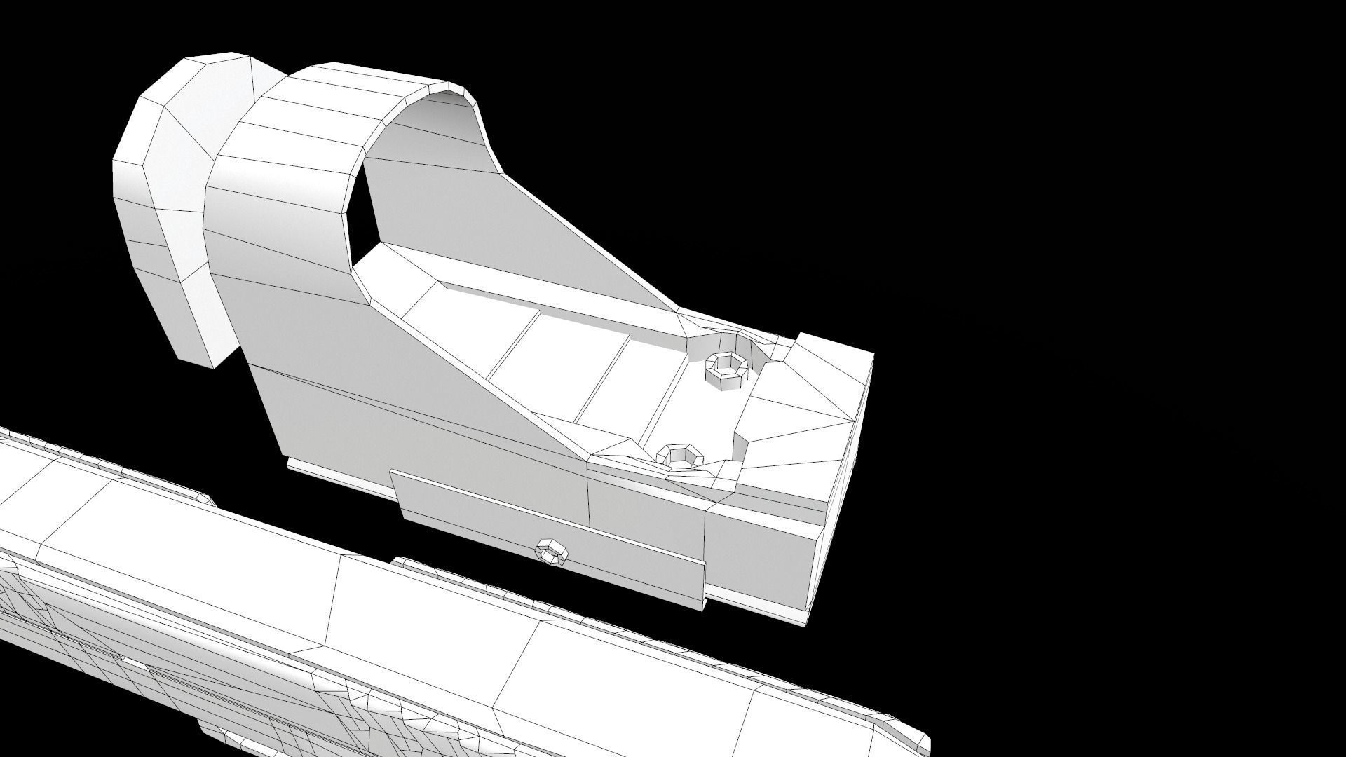 Laugo Arms Alien Pistol with LaserSight Suppressor Low-poly 3D model_57