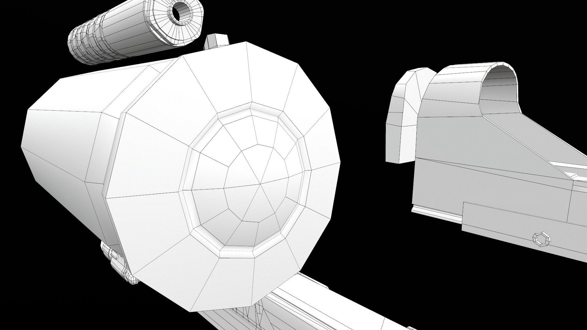 Laugo Arms Alien Pistol with LaserSight Suppressor Low-poly 3D model_69