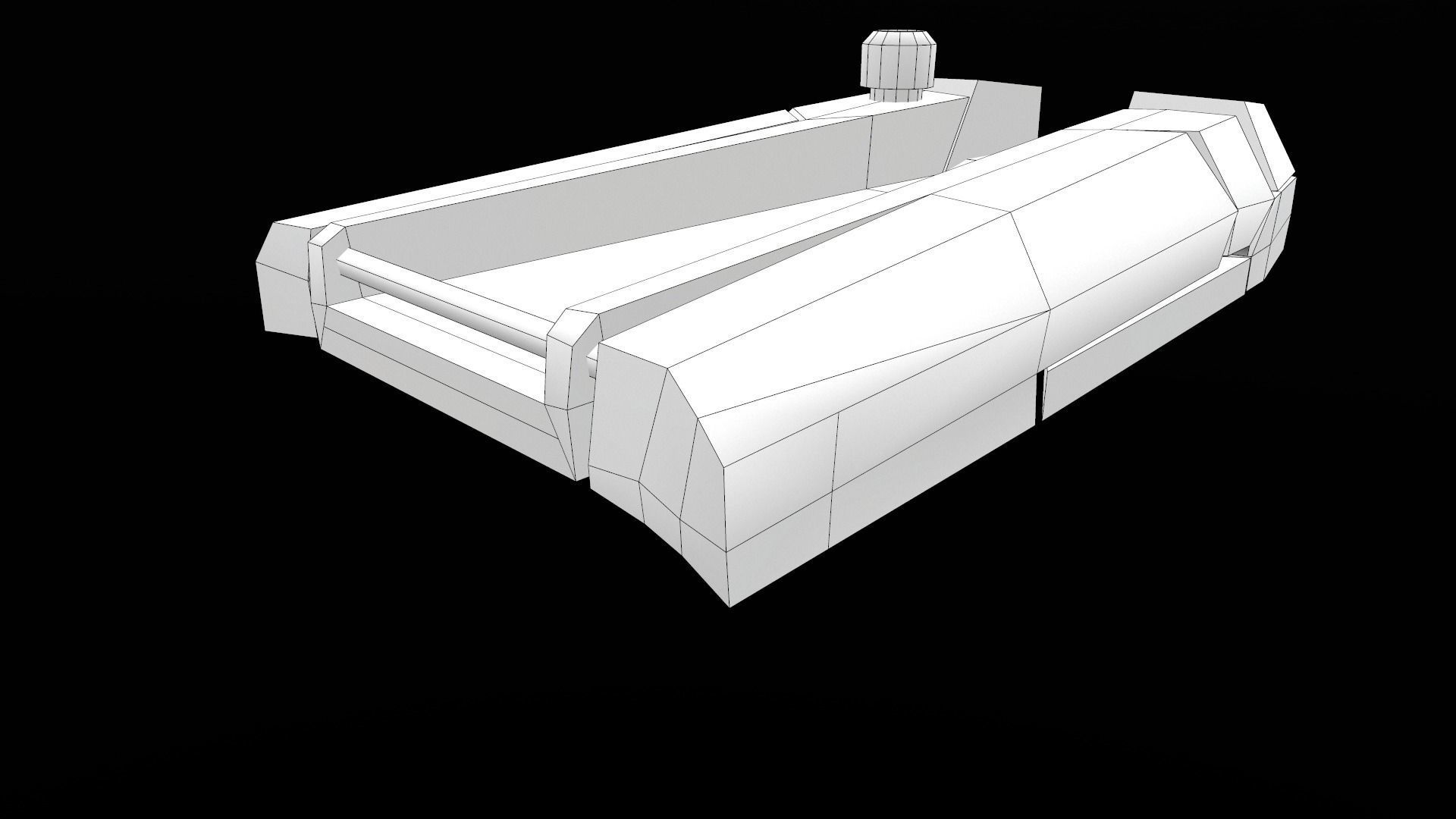 Laugo Arms Alien Pistol with LaserSight Suppressor Low-poly 3D model_68