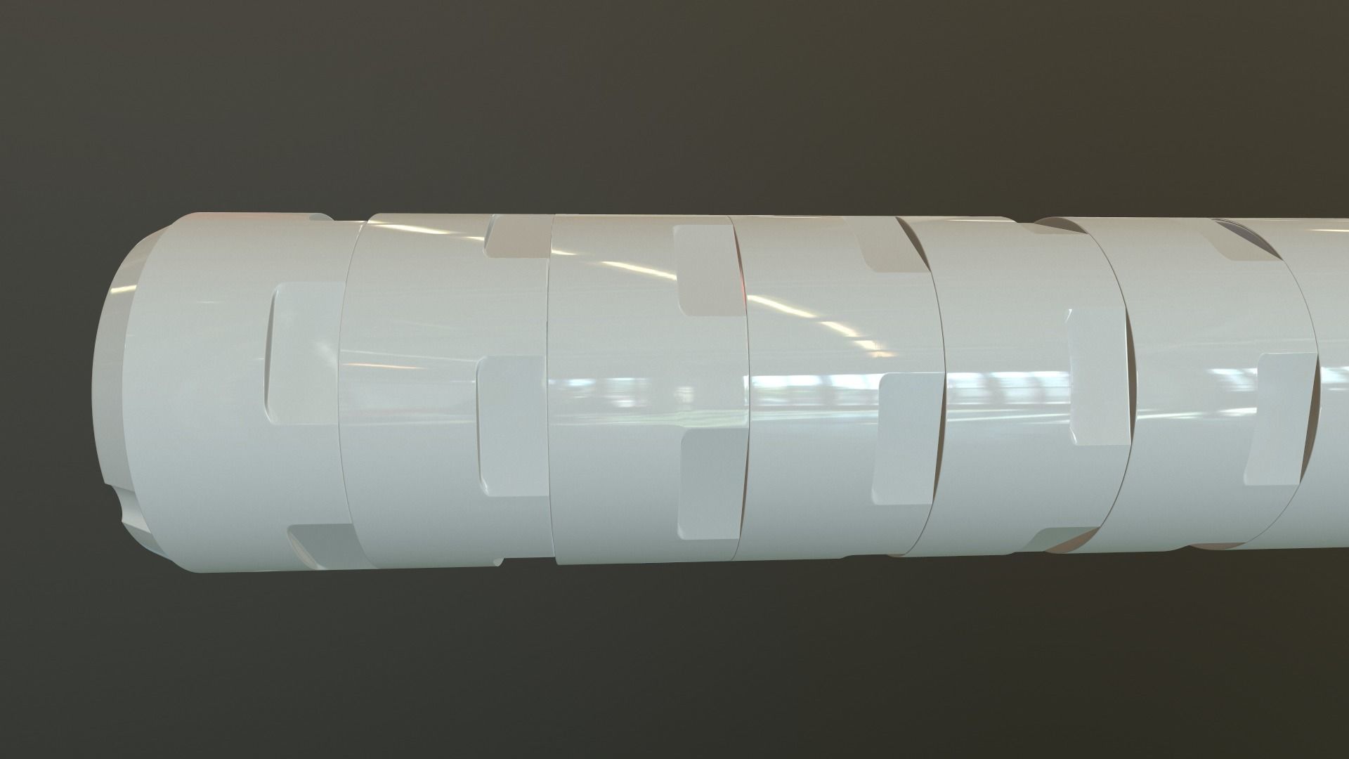 Laugo Arms Alien Pistol with LaserSight Suppressor Low-poly 3D model_83