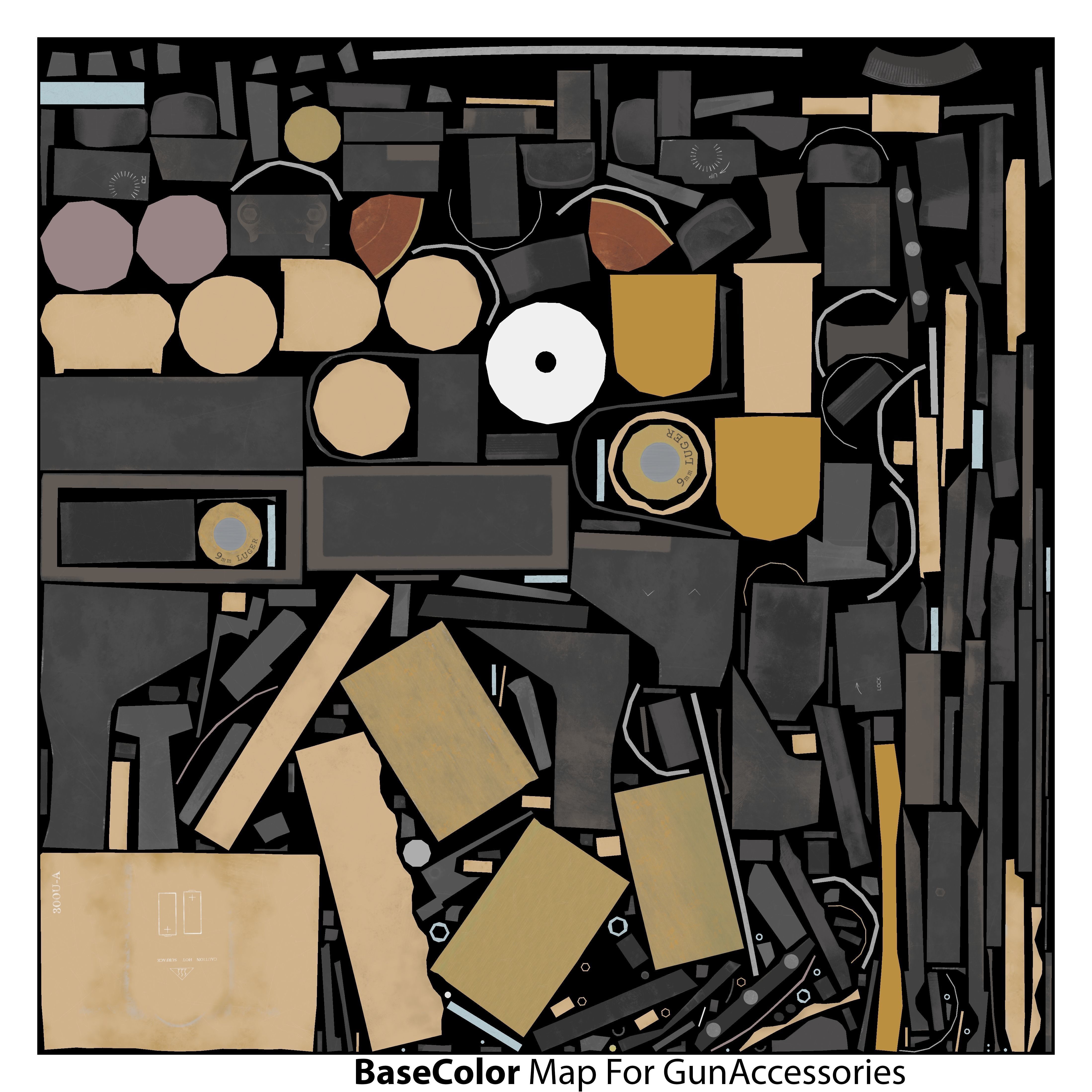 Laugo Arms Alien Pistol with LaserSight Suppressor Low-poly 3D model_13