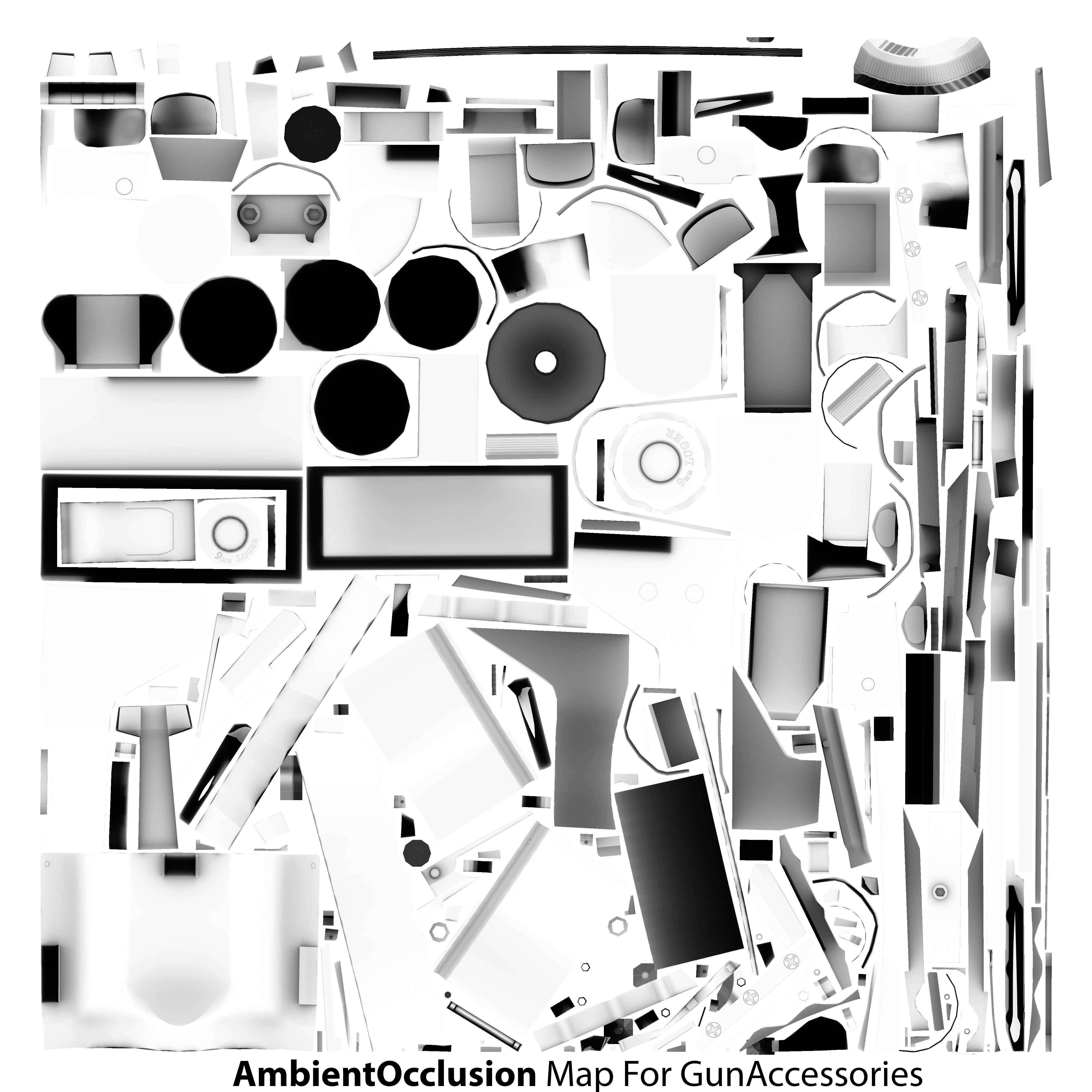 Laugo Arms Alien Pistol with LaserSight Suppressor Low-poly 3D model_17