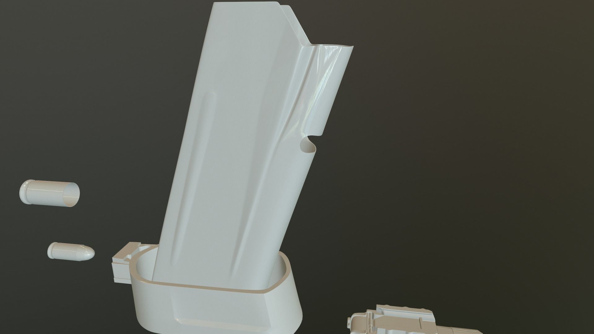 Laugo Arms Alien Pistol with LaserSight Suppressor Low-poly 3D model_79