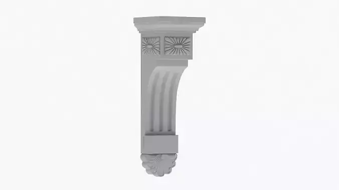 Scroll Corbel 54 - 3D Printable 