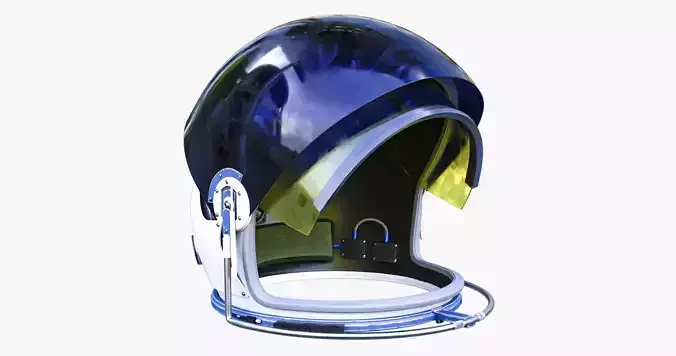 Astronauts helmet  Low-poly 3D model