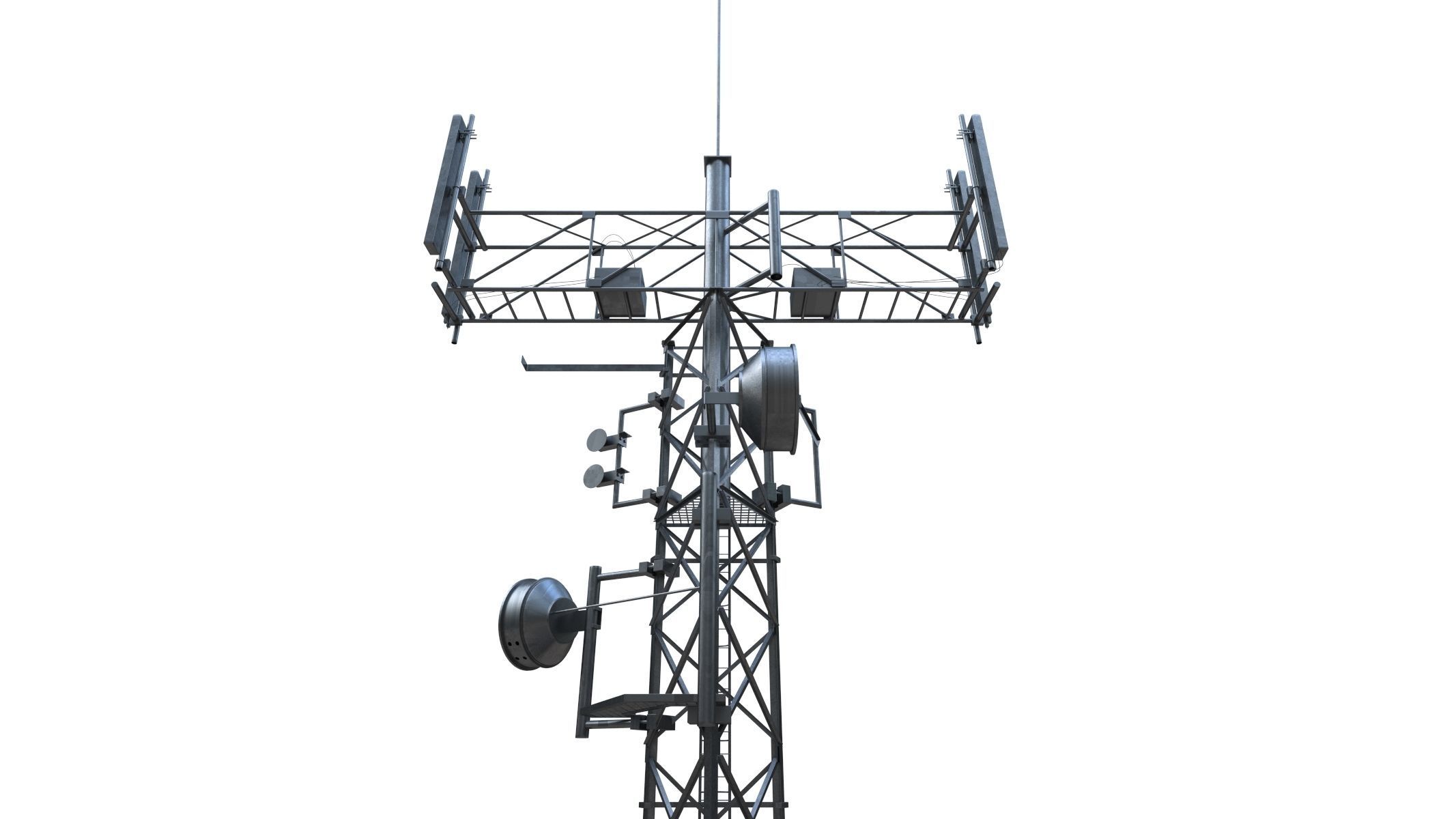 Telecommunication Tower 05 Low-poly 3D model_5