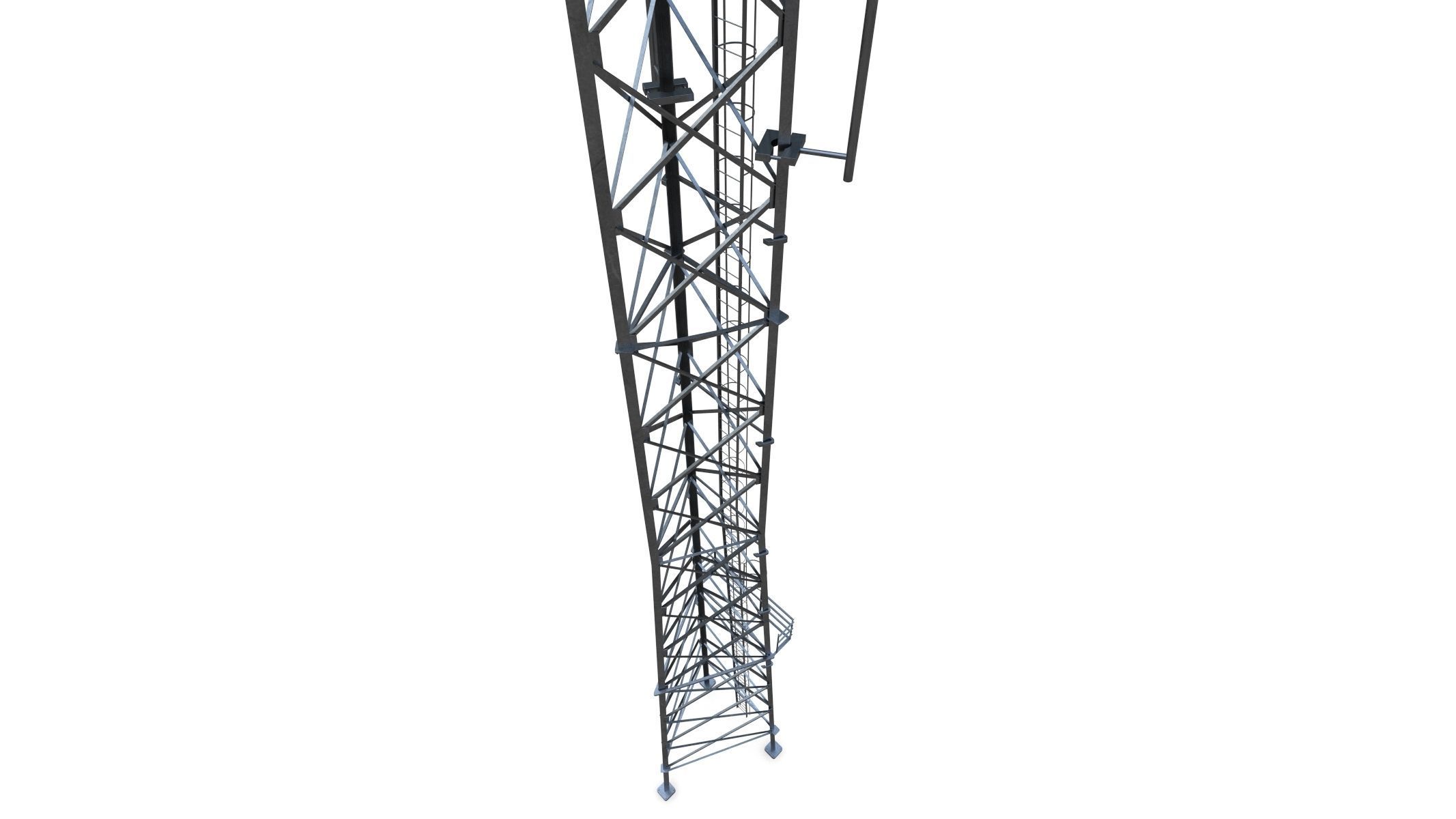 Telecommunication Tower 05 Low-poly 3D model_4