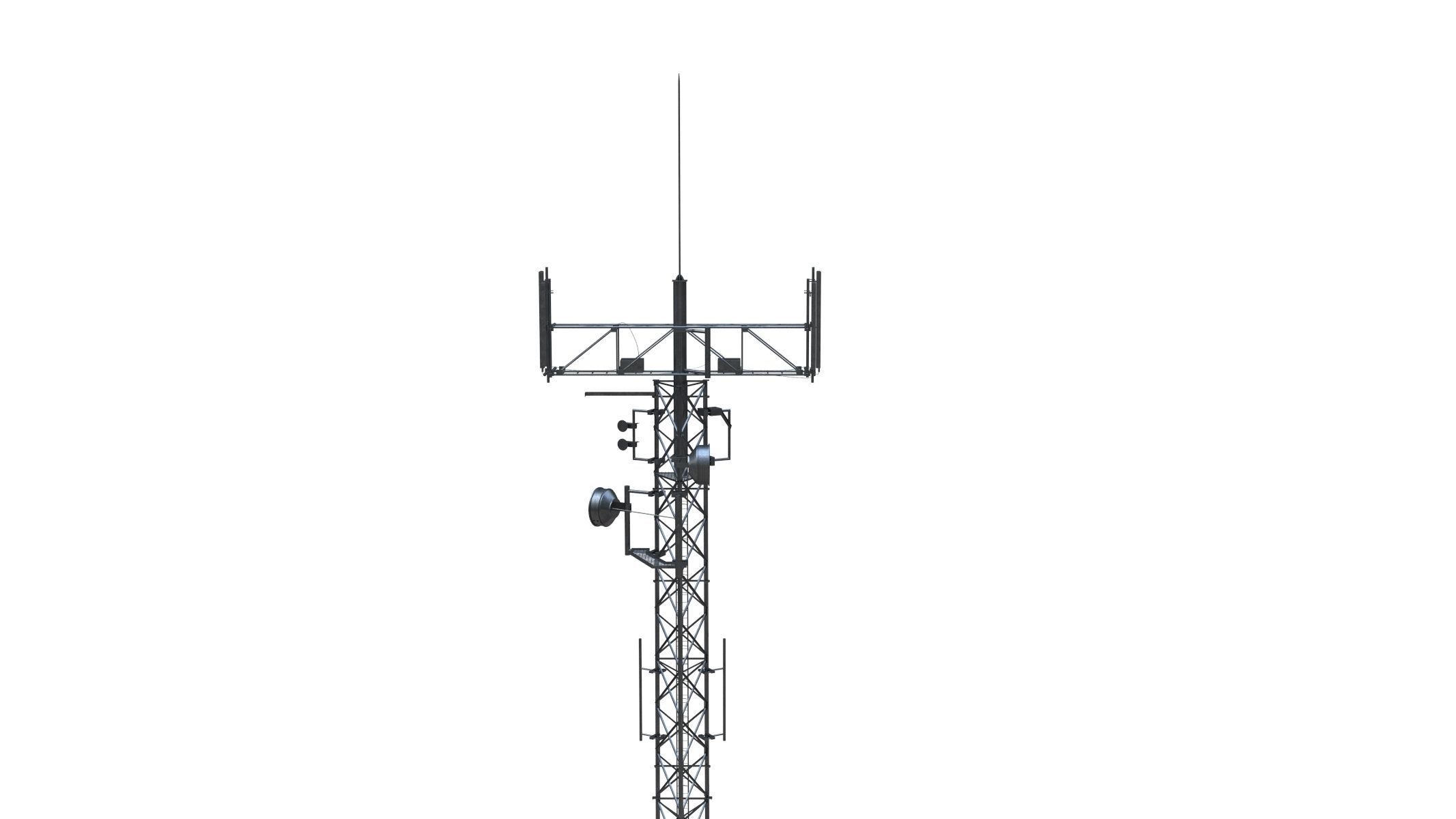 Telecommunication Tower 05 Low-poly 3D model_2