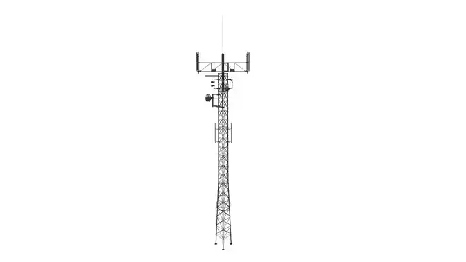 Telecommunication Tower 05 Low-poly 3D model