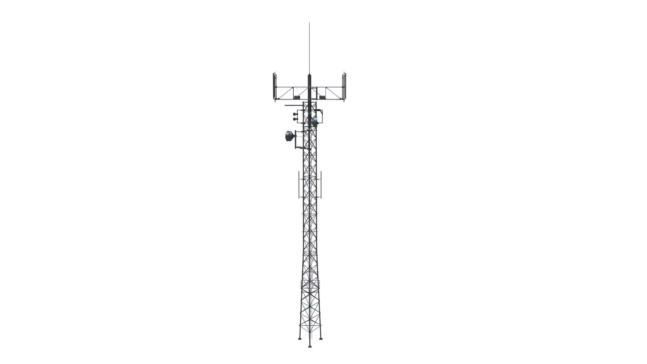 Telecommunication Tower 05 Low-poly 3D model_0