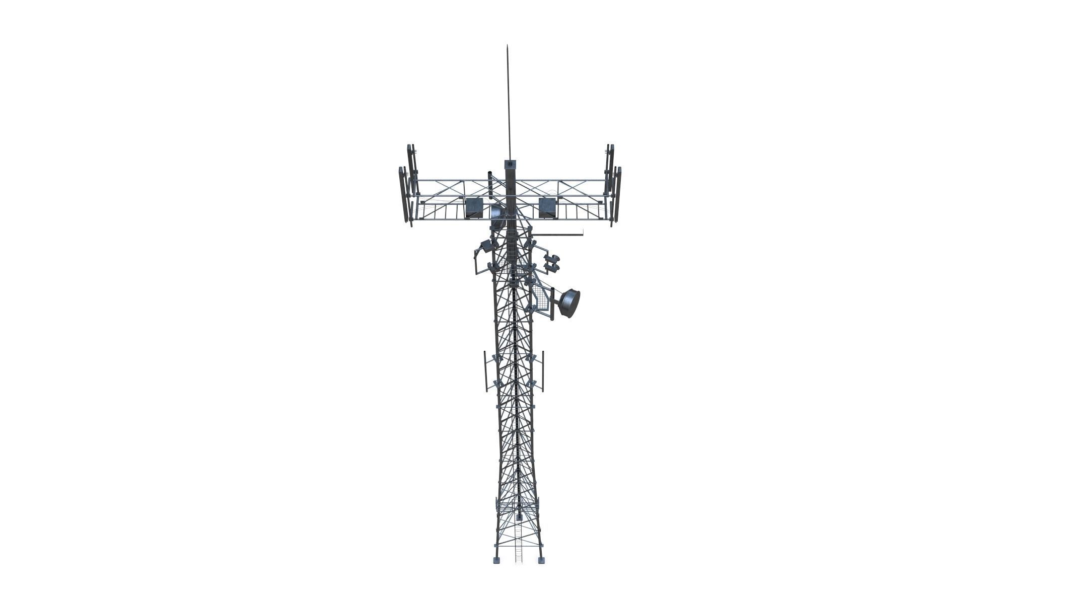 Telecommunication Tower 05 Low-poly 3D model_1