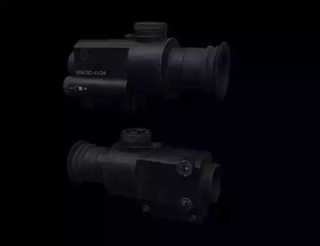 Box Scope 4X24 Zoom Low-poly 3D model