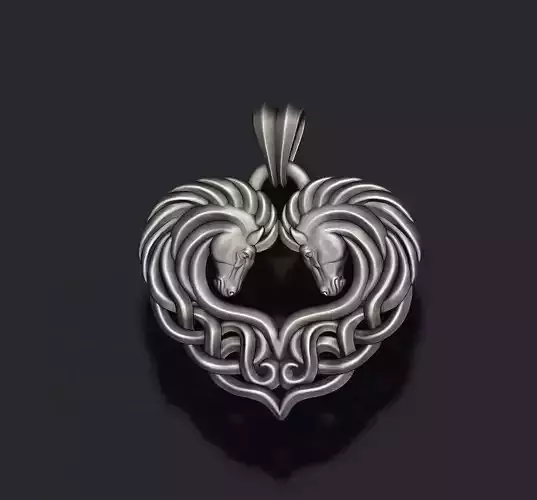 Keltic horse pendant 3D print model