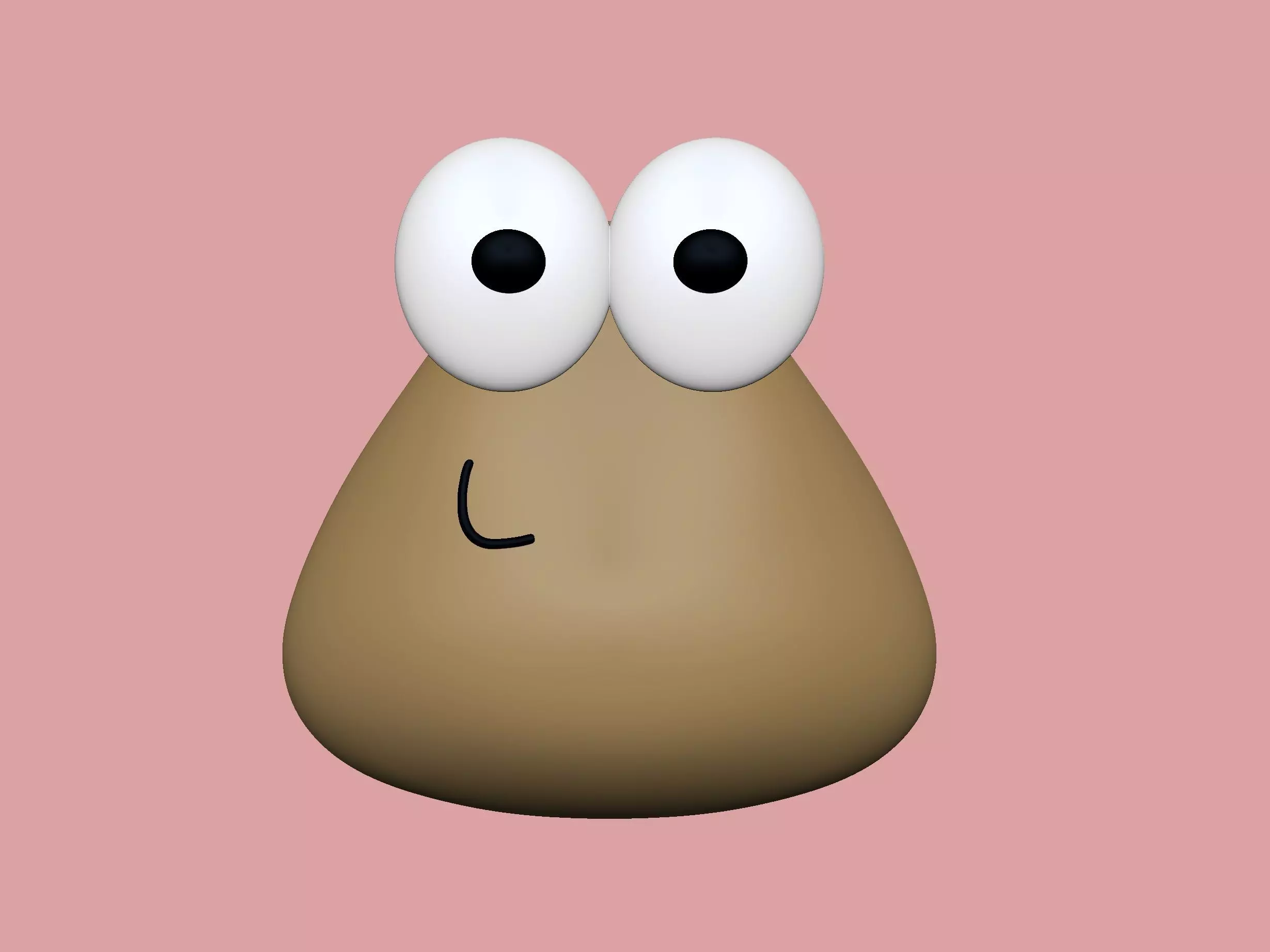 Baby Pou - the alien pet Game - Tamagotchi 3D print model_0