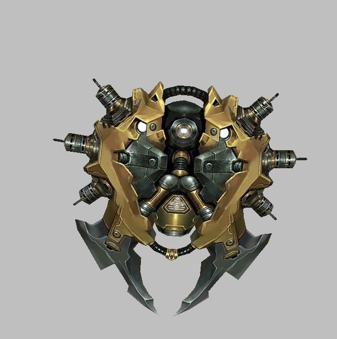 Weapon Set futuristic Low-poly 3D model_11