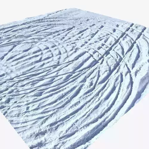 Trail in the snow Low-poly 3D model