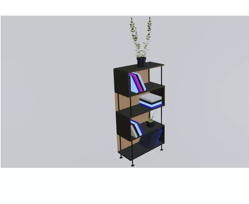 Room Book Shelf  3D model_0
