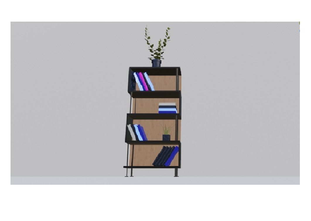 Room Book Shelf  3D model_3