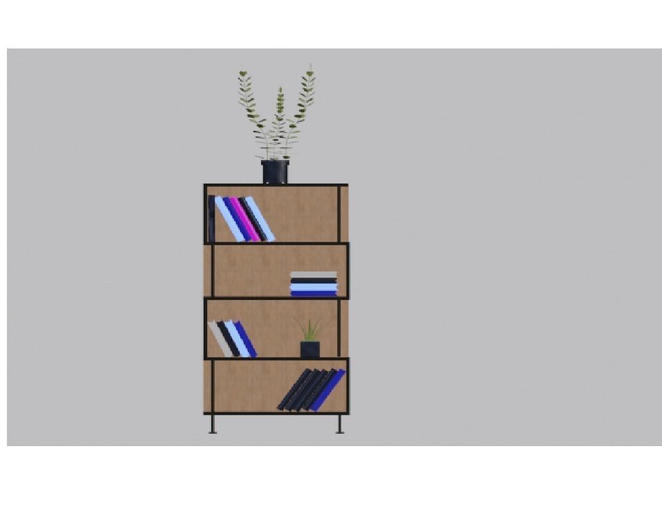 Room Book Shelf  3D model_4