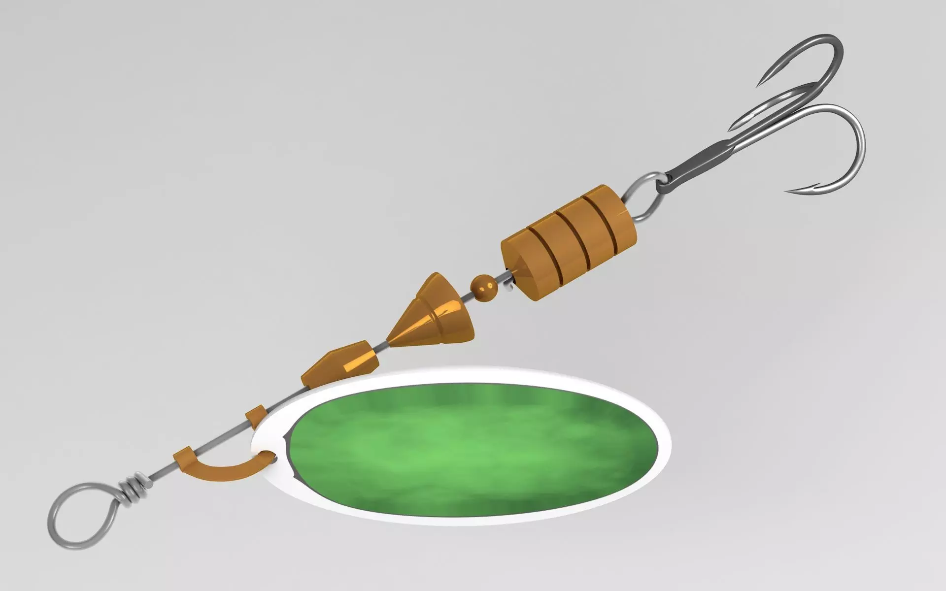 Fishing spoon twirl bait 3D model