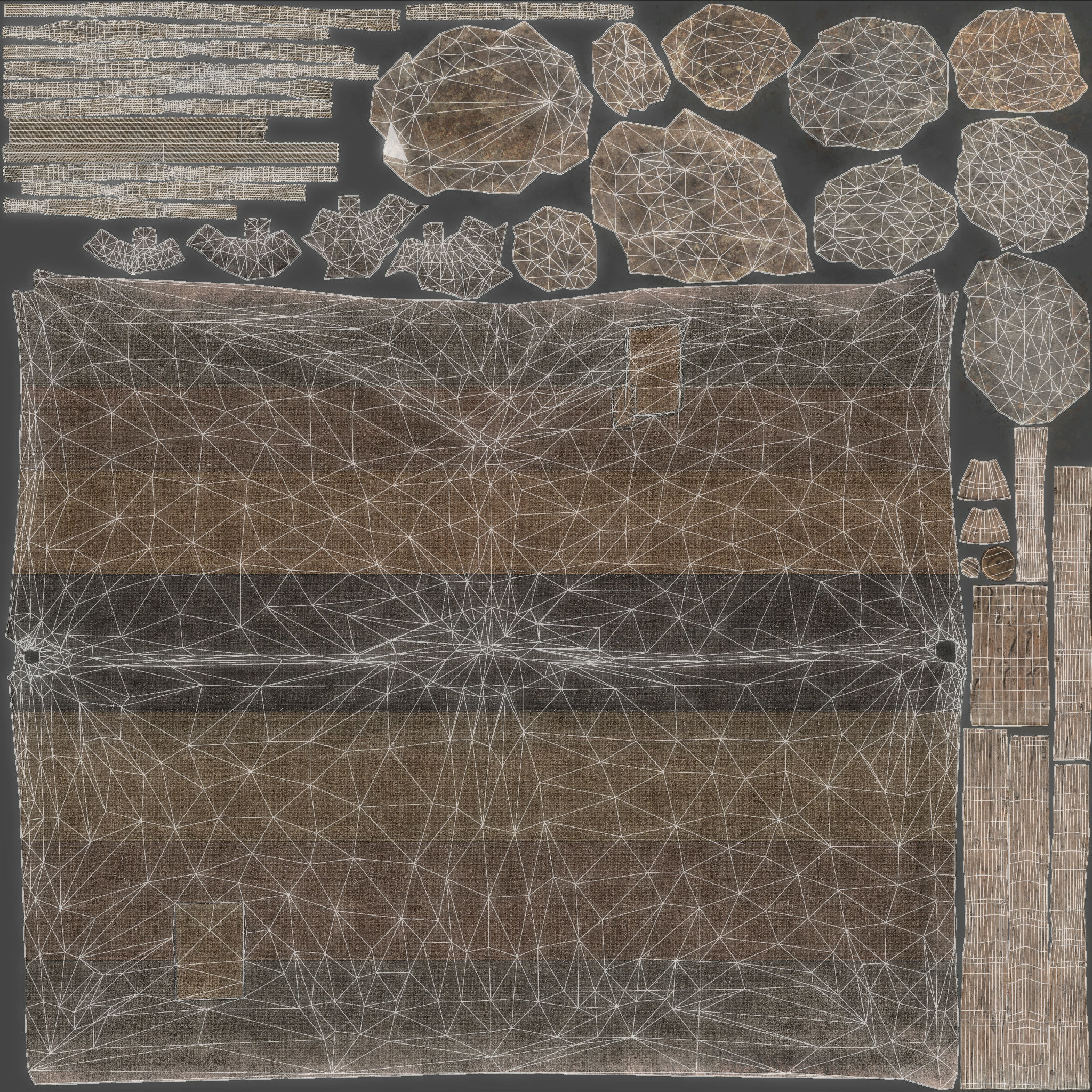 Ancient Tent 01 Low-poly Low-poly 3D model_10