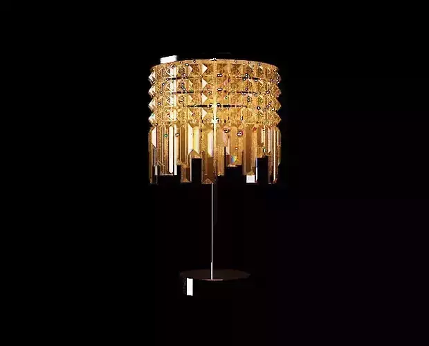  table lamp crystal  glass