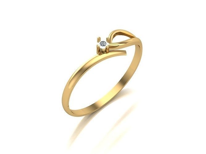 Ring with diamonds und2228 3D print model