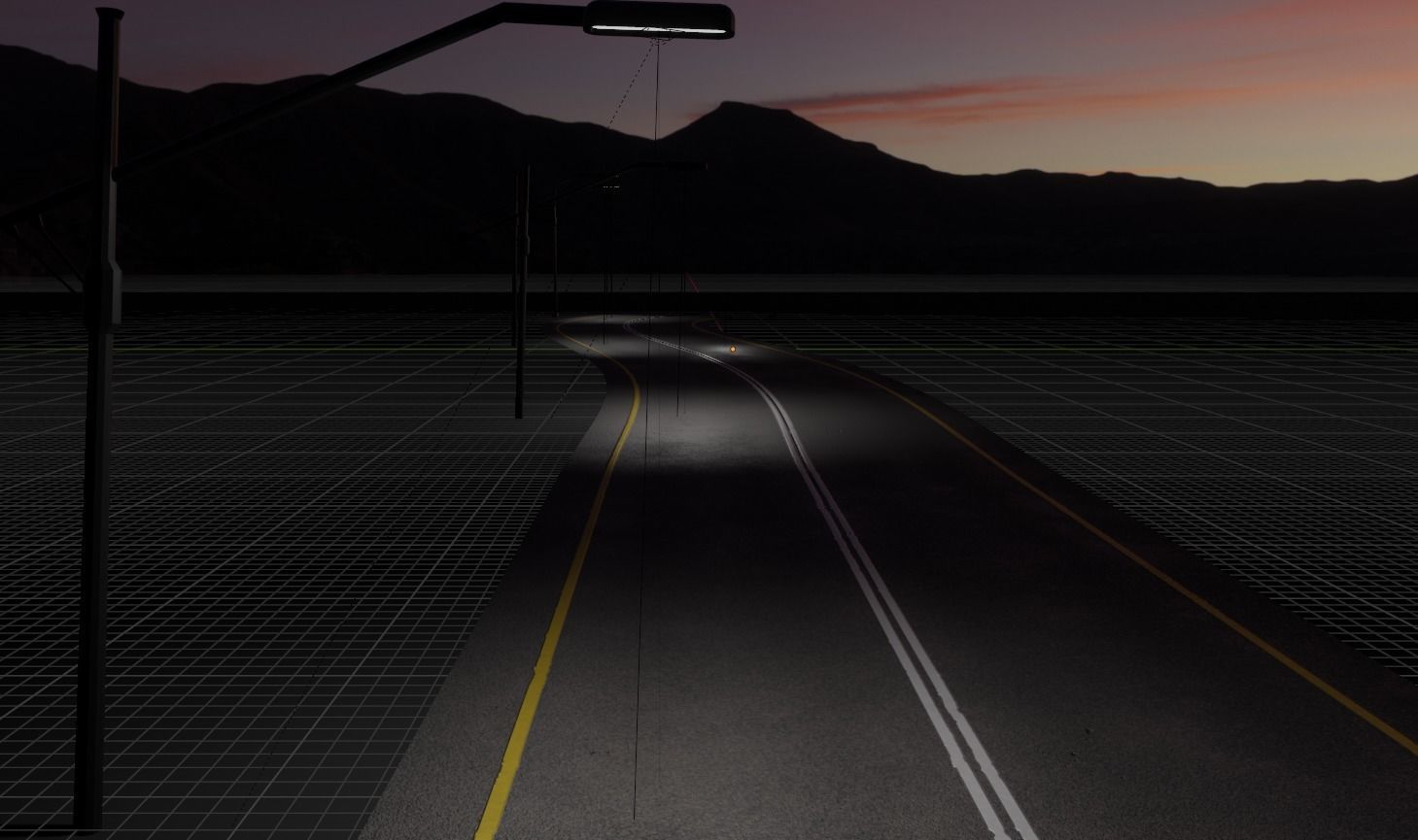 Realistic Hard Road Project 3D model_4
