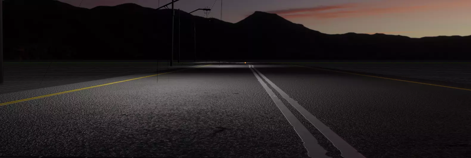Realistic Hard Road Project 3D model_0