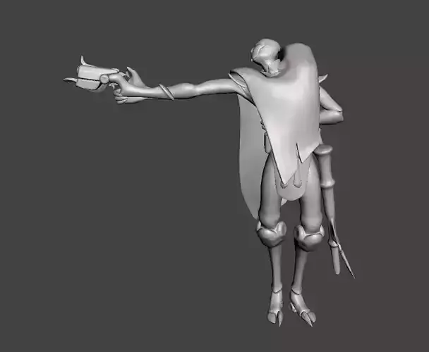 Jhin 3D Model character holding gun