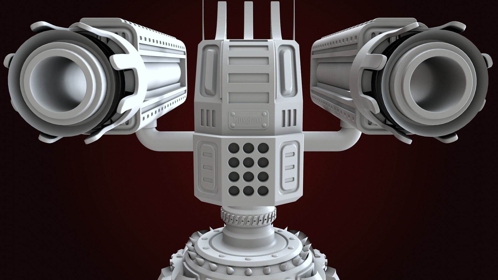 Robotic Turret 3D model_4
