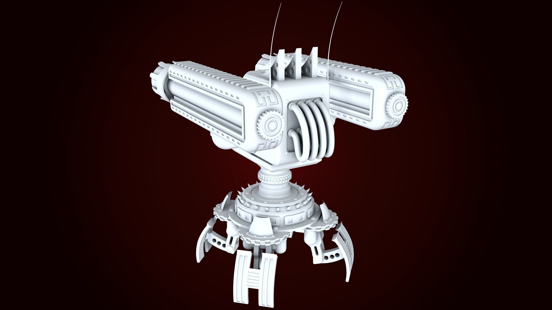 Robotic Turret 3D model_2