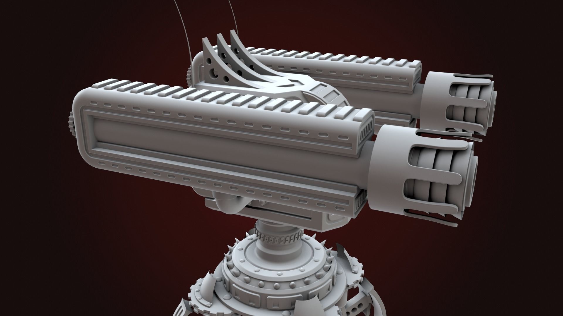 Robotic Turret 3D model_1