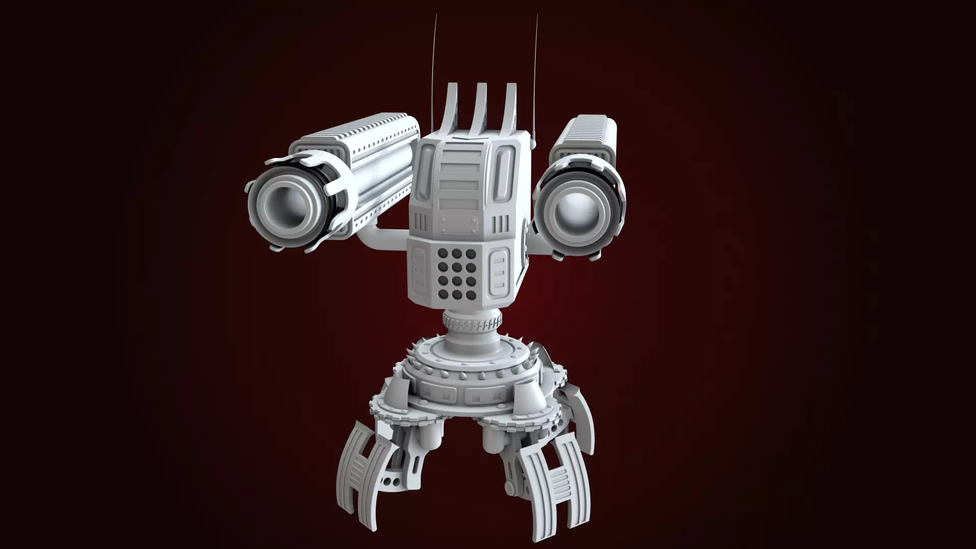Robotic Turret 3D model_0