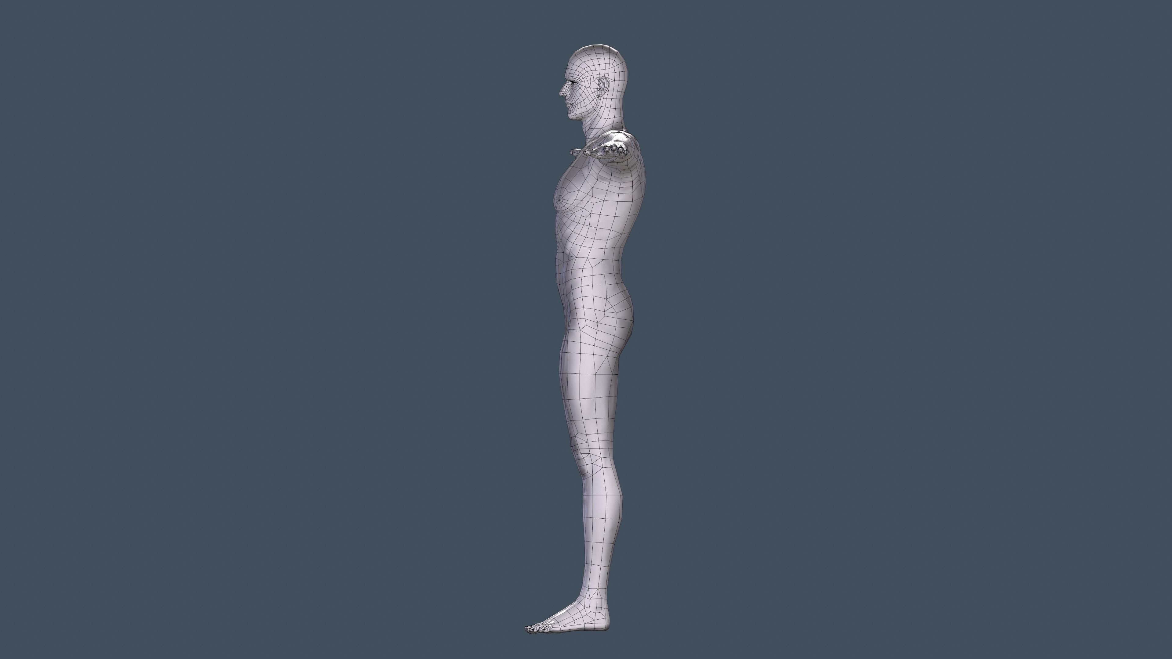 Base Meshes man game ready Free low-poly 3D model_2