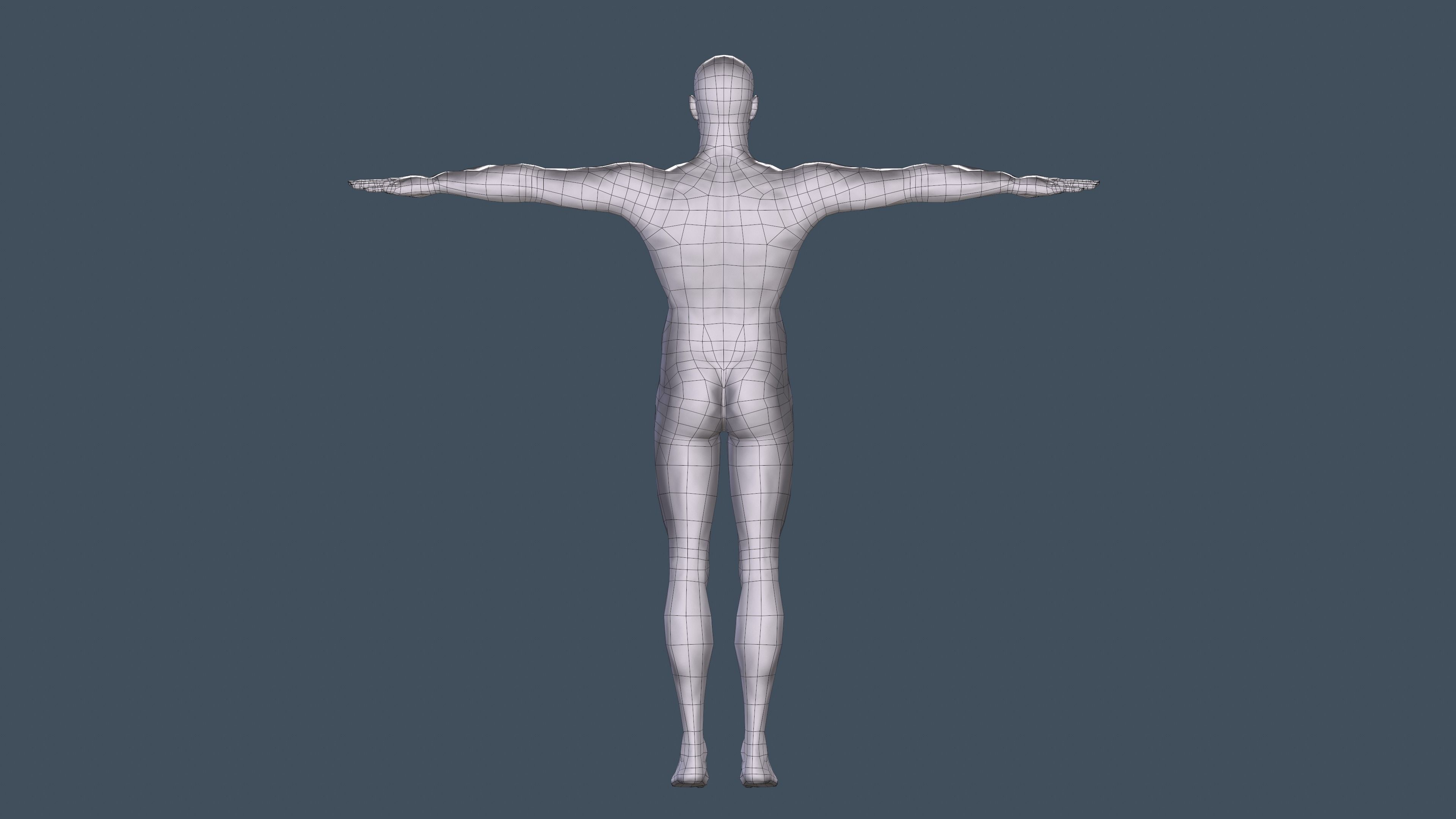 Base Meshes man game ready Free low-poly 3D model_3