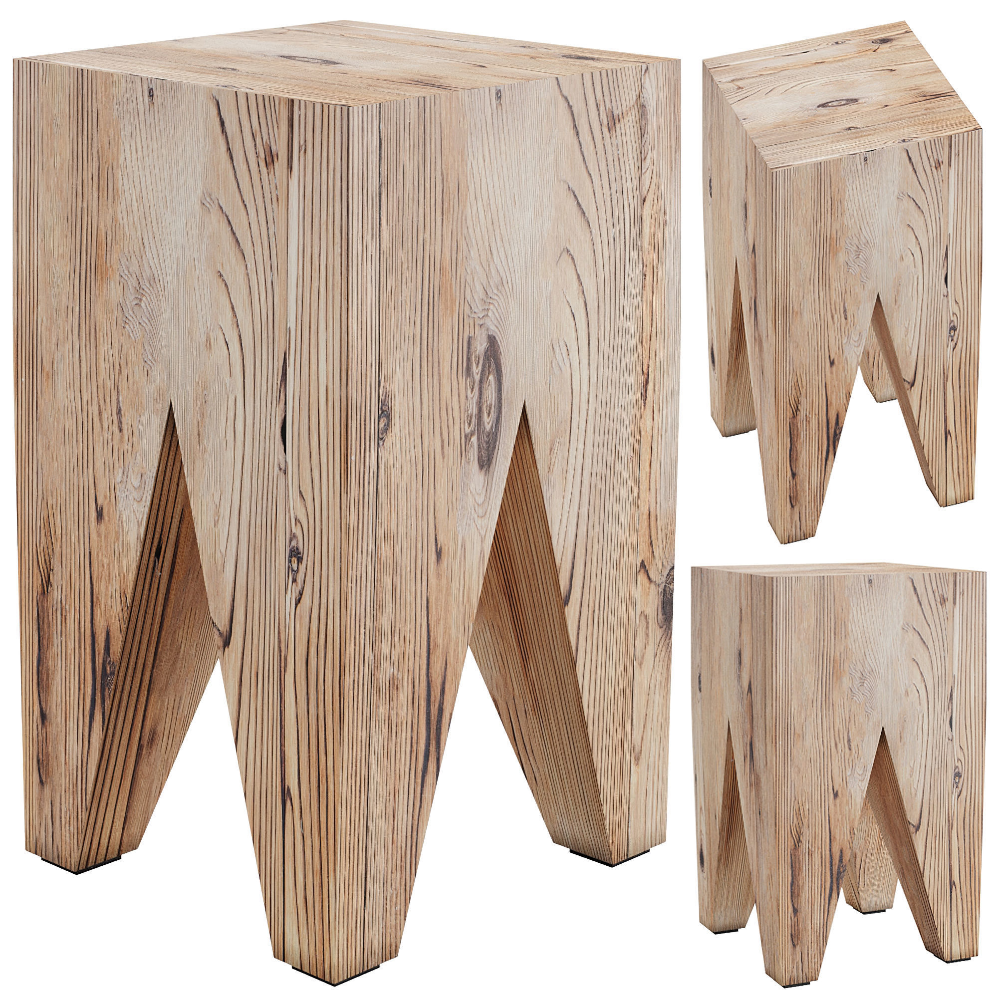 TANA Stool Low-poly 3D model_4