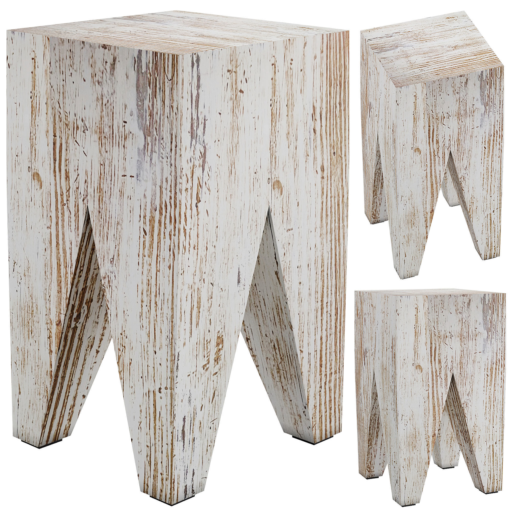 TANA Stool Low-poly 3D model_8