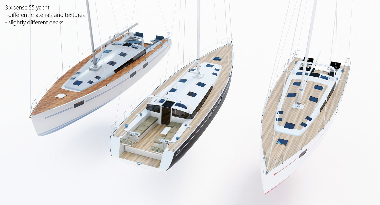 50 Yachts and Boats collection 3D model_25