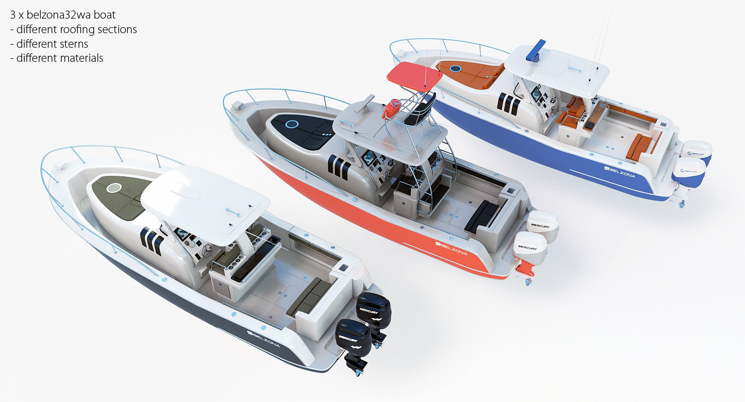 50 Yachts and Boats collection 3D model_8