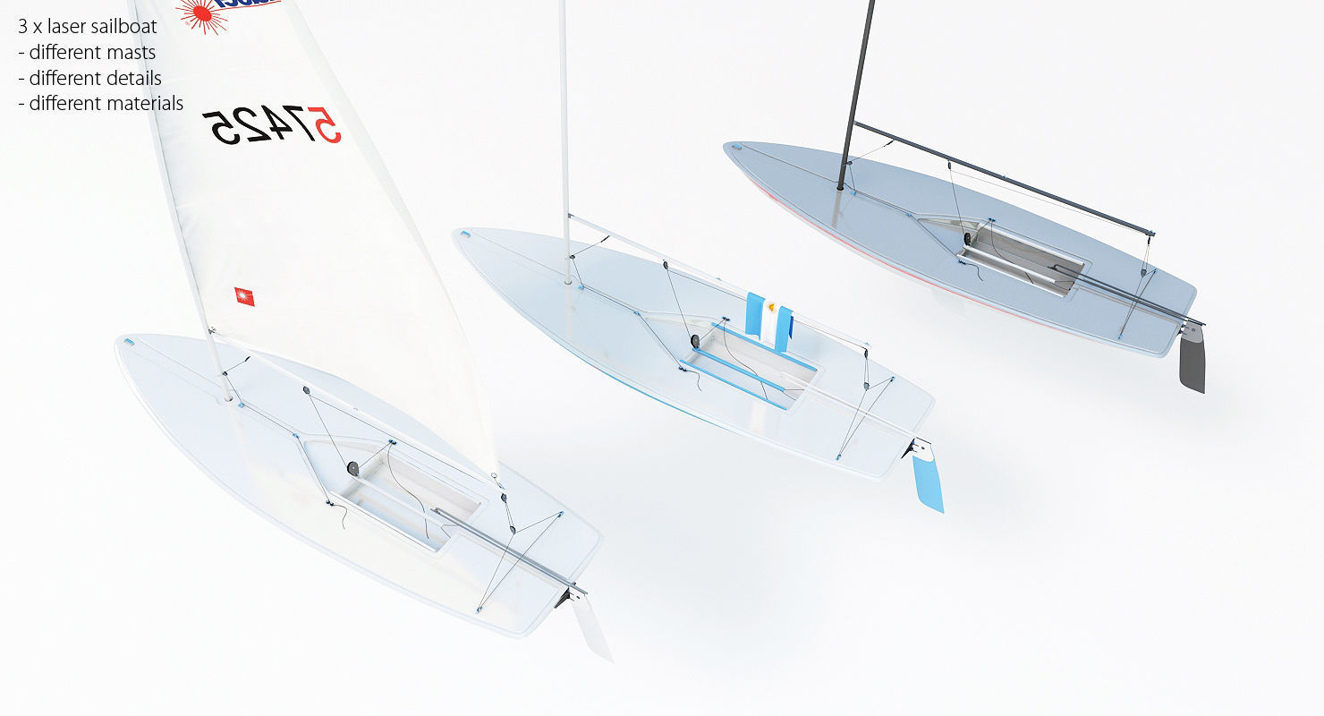 50 Yachts and Boats collection 3D model_11
