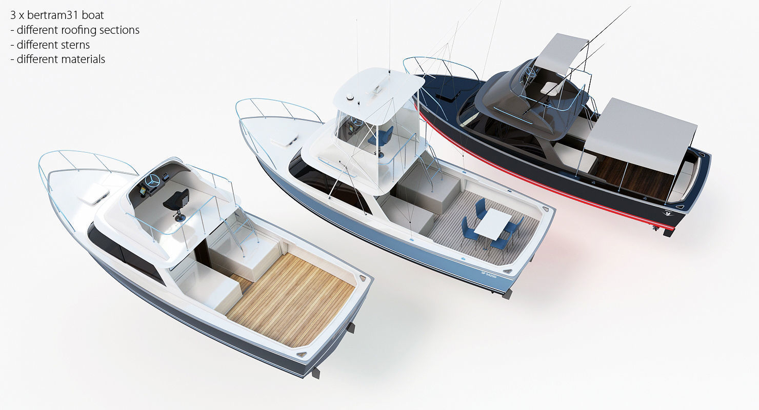 50 Yachts and Boats collection 3D model_9