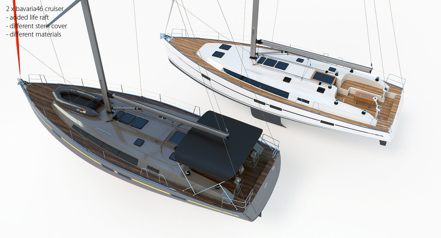 50 Yachts and Boats collection 3D model_7