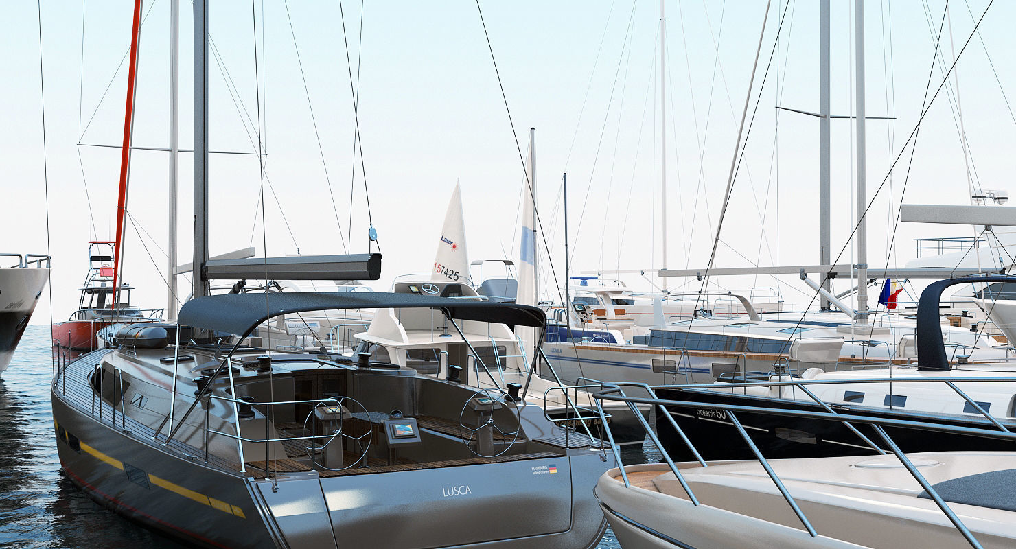 50 Yachts and Boats collection 3D model_3