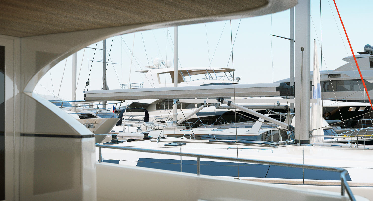 50 Yachts and Boats collection 3D model_5