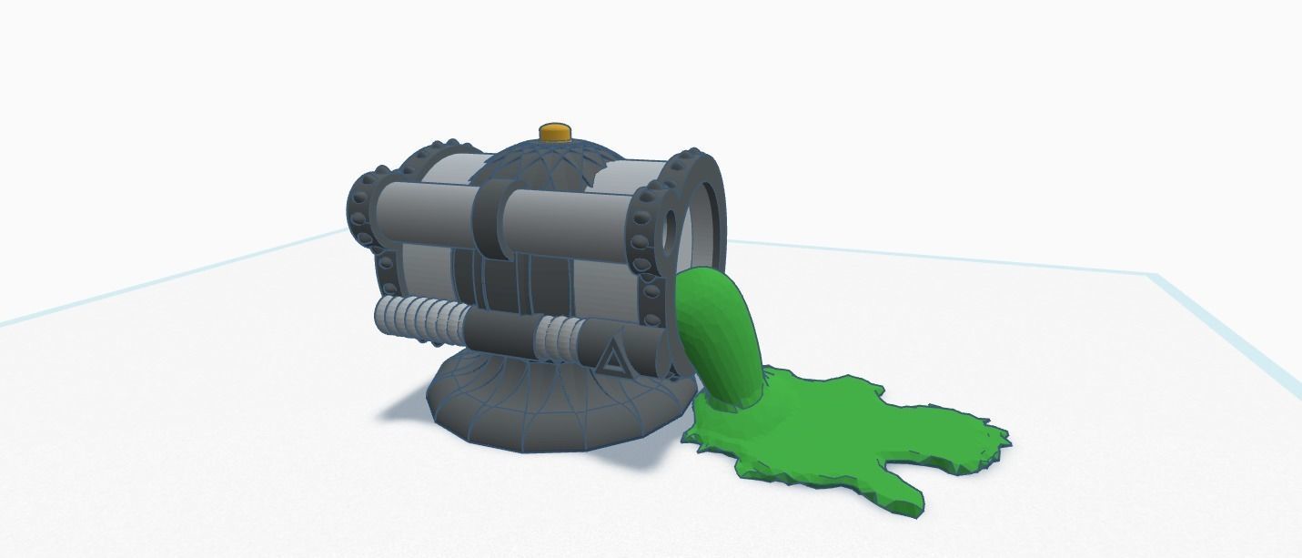Modular industrial terrain chemical silos updated 3D print model_8