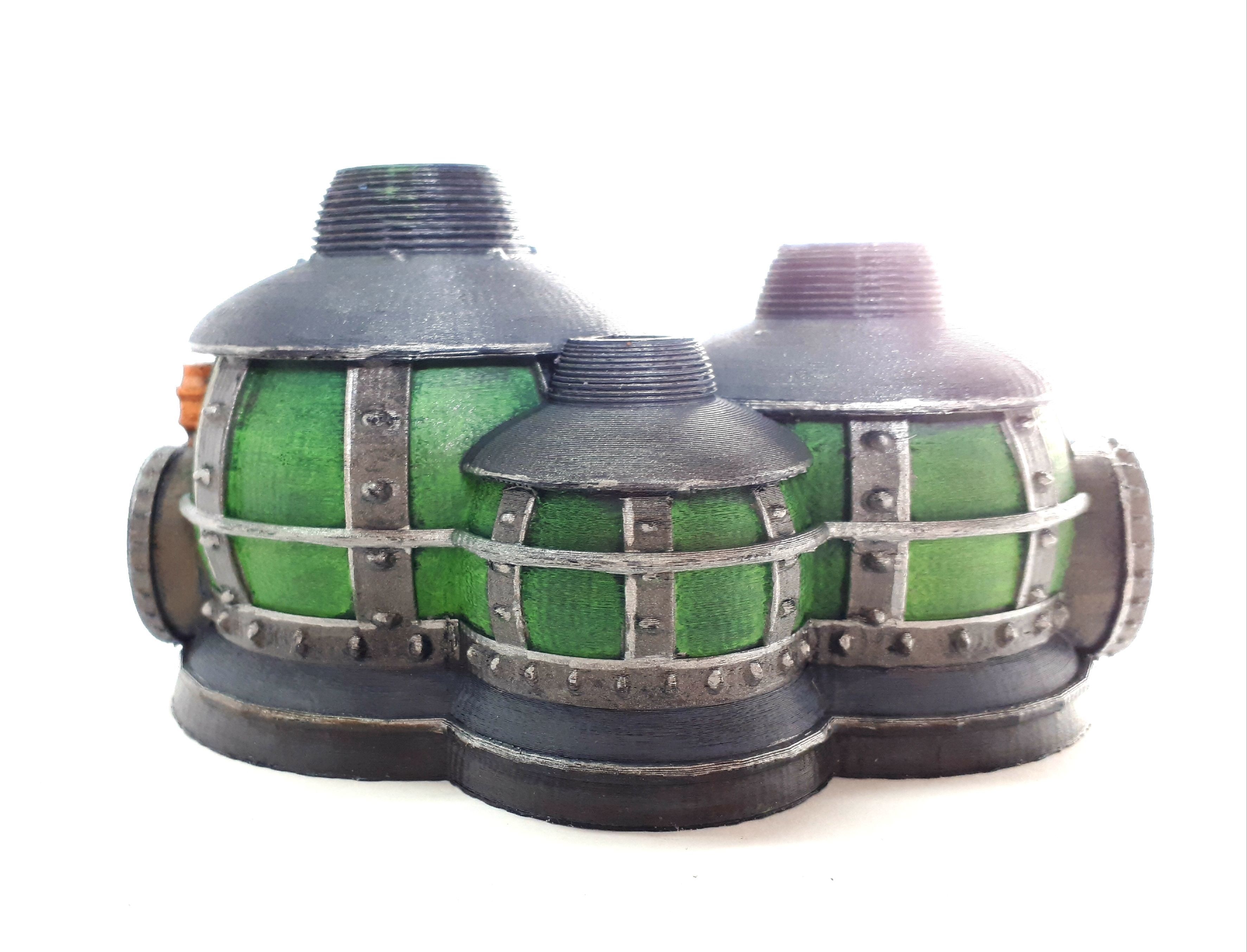 Modular industrial terrain chemical silos updated 3D print model_3