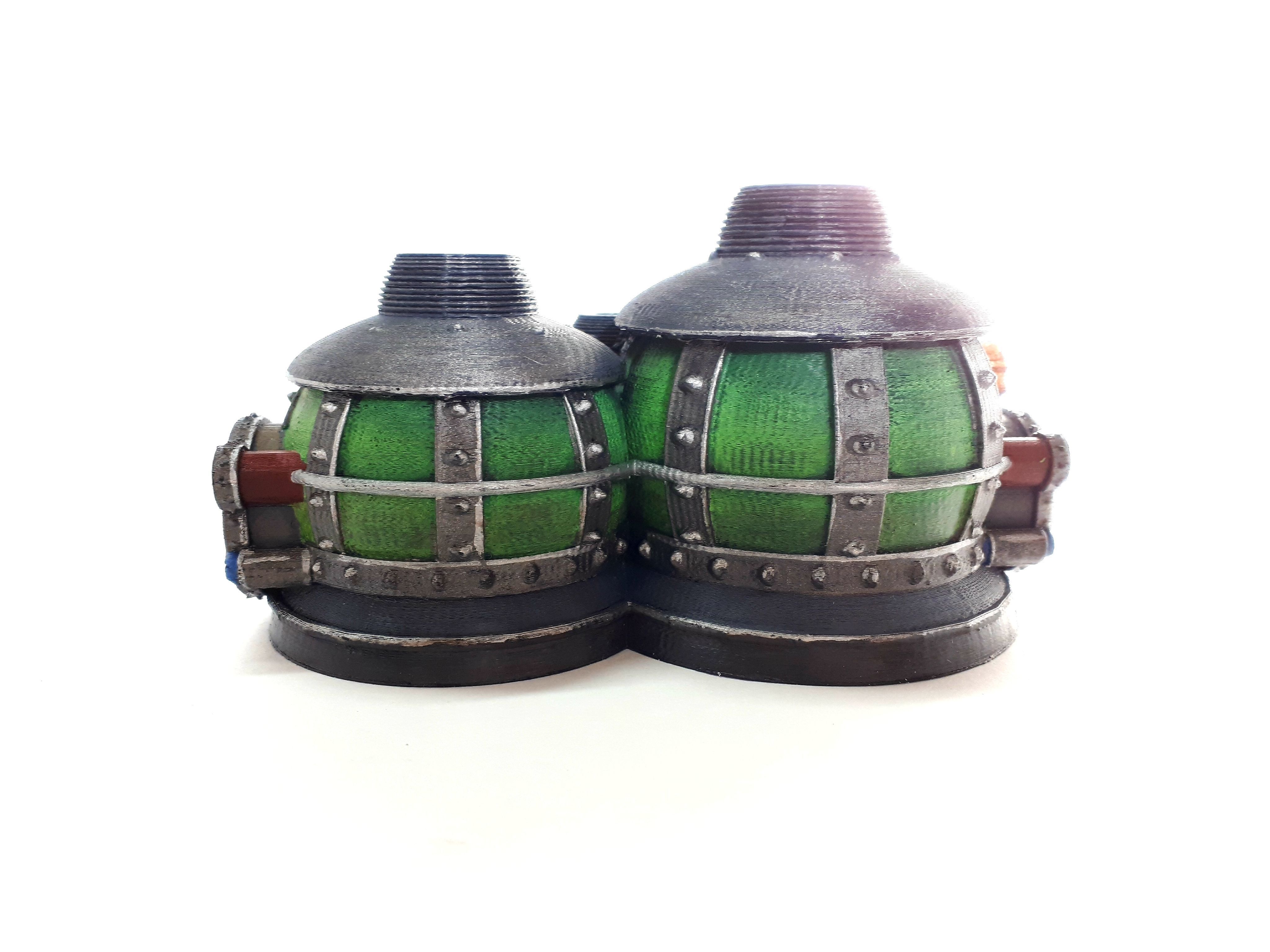 Modular industrial terrain chemical silos updated 3D print model_2