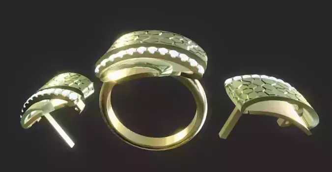 Set  ring and earring Rablick