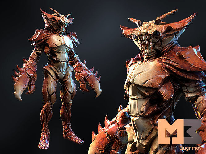 Monster Underwater 05 Low-poly 3D model